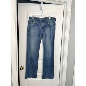 Hugo Boss KANSAS High Rise Regular Straight Fit Medium Wash Cotton Pocket Jeans